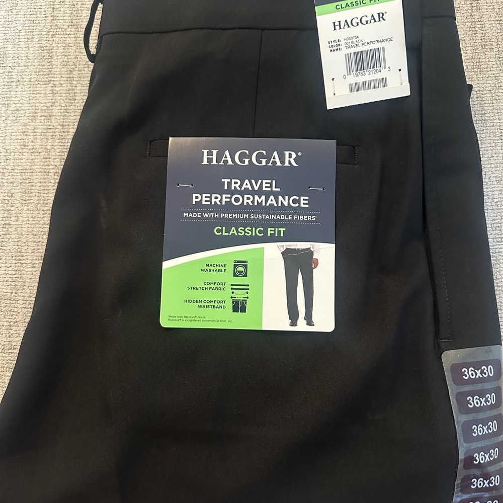 Haggar Men's Travel Performance Classic Fit Pants - Black